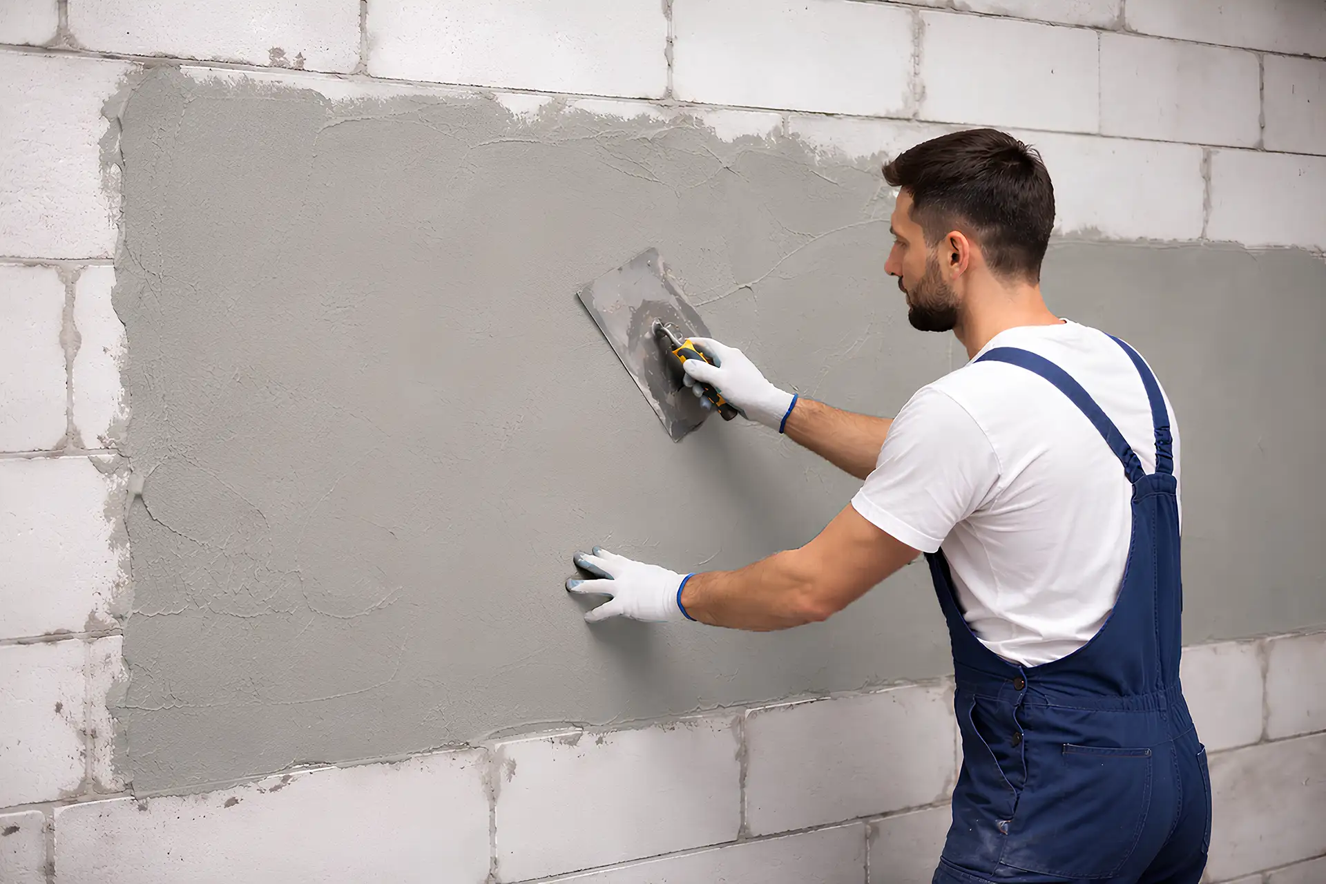 Conecc Ready Mix Plaster Applying